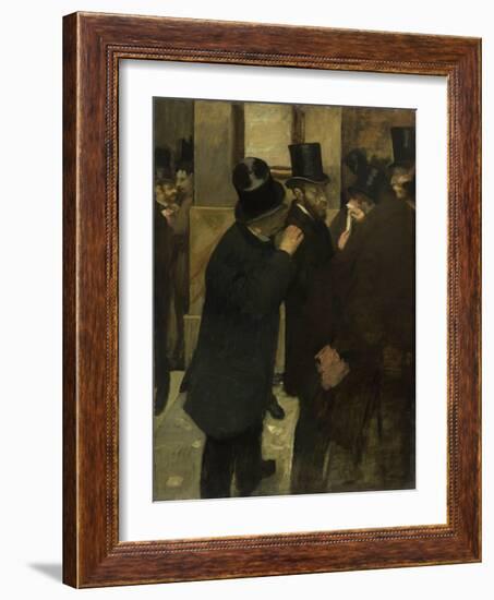 Portraits at the Stock Exchange-Edgar Degas-Framed Giclee Print