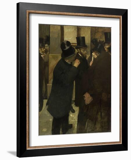 Portraits at the Stock Exchange-Edgar Degas-Framed Giclee Print