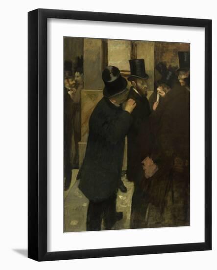 Portraits at the Stock Exchange-Edgar Degas-Framed Giclee Print