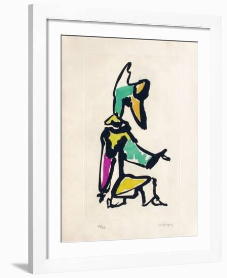 Portraits I : Le clown-Charles Lapicque-Framed Limited Edition