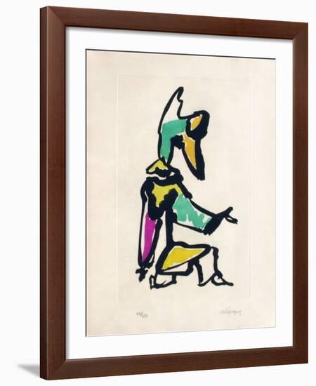 Portraits I : Le clown-Charles Lapicque-Framed Limited Edition