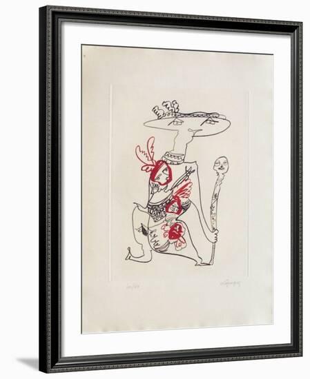 Portraits III : La sorcière-Charles Lapicque-Framed Limited Edition