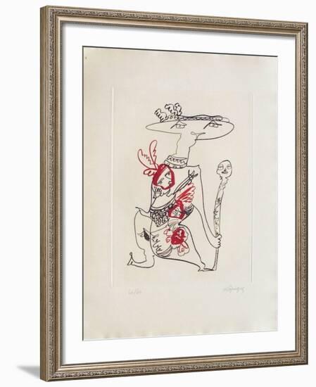 Portraits III : La sorcière-Charles Lapicque-Framed Limited Edition