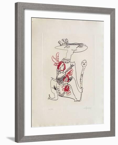 Portraits III : La sorcière-Charles Lapicque-Framed Limited Edition