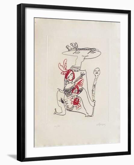 Portraits III : La sorcière-Charles Lapicque-Framed Limited Edition