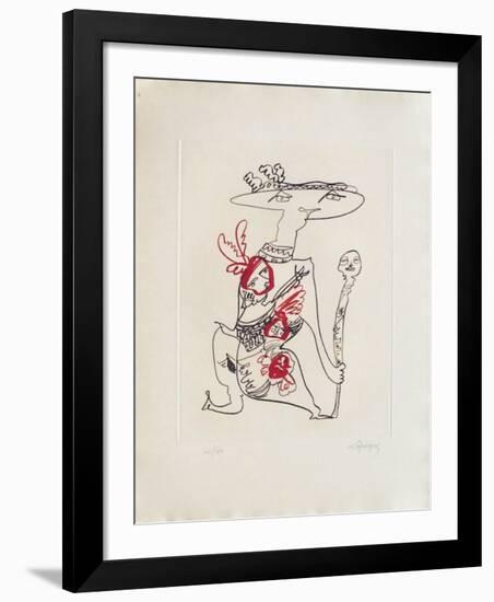 Portraits III : La sorcière-Charles Lapicque-Framed Limited Edition