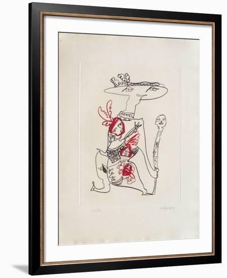 Portraits III : La sorcière-Charles Lapicque-Framed Limited Edition