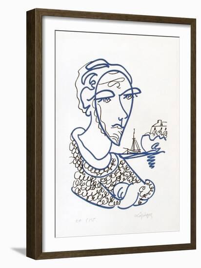 Portraits III : mon frère Yves-Charles Lapicque-Framed Limited Edition