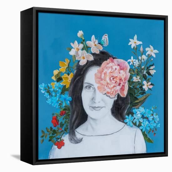 Portraits in Bloom III-Sandra Iafrate-Framed Stretched Canvas