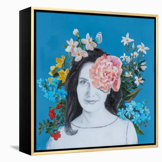 Portraits in Bloom III-Sandra Iafrate-Framed Stretched Canvas