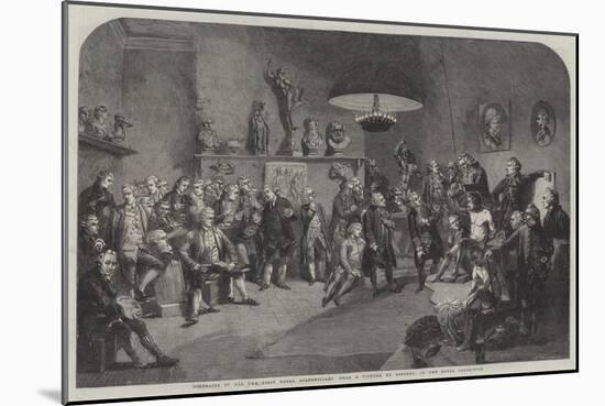 Portraits of All the First Royal Academicians-Johann Zoffany-Mounted Giclee Print