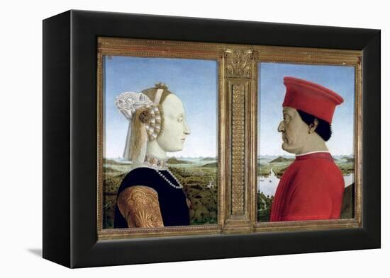 Portraits of Duke Federico Da Montefeltro-Piero della Francesca-Framed Premier Image Canvas