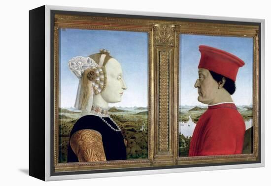 Portraits of Duke Federico Da Montefeltro-Piero della Francesca-Framed Premier Image Canvas