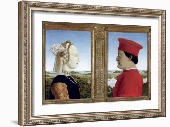 Portraits of Duke Federico Da Montefeltro-Piero della Francesca-Framed Giclee Print