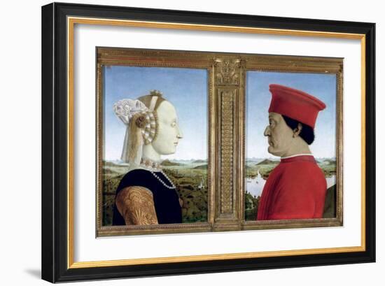 Portraits of Duke Federico Da Montefeltro-Piero della Francesca-Framed Giclee Print