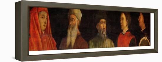 Portraits of Giotto (circa 1266-1337) Uccello, Donatello (circa 1386-1466) Manetti (circa 1405-60)-Paolo Uccello-Framed Premier Image Canvas