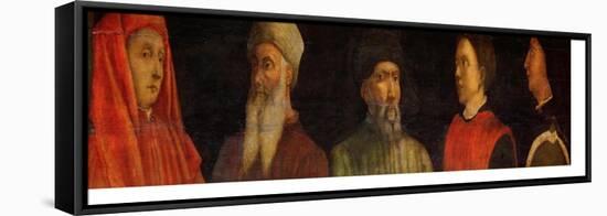 Portraits of Giotto (circa 1266-1337) Uccello, Donatello (circa 1386-1466) Manetti (circa 1405-60)-Paolo Uccello-Framed Premier Image Canvas