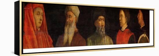 Portraits of Giotto (circa 1266-1337) Uccello, Donatello (circa 1386-1466) Manetti (circa 1405-60)-Paolo Uccello-Framed Premier Image Canvas