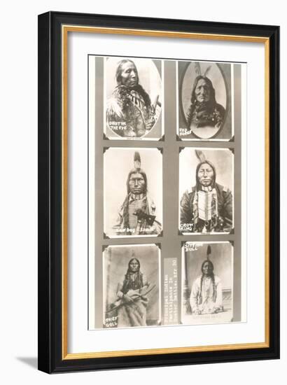 Portraits of Indian Braves-null-Framed Art Print