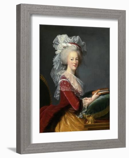 Portraits of Marie Antoinette of Lorraine Habsbourg (1755-1793), 1785 (Painting)-Elisabeth Louise Vigee-LeBrun-Framed Giclee Print