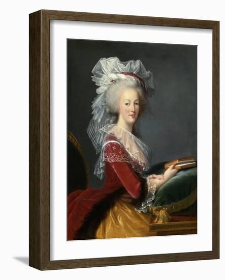 Portraits of Marie Antoinette of Lorraine Habsbourg (1755-1793), 1785 (Painting)-Elisabeth Louise Vigee-LeBrun-Framed Giclee Print