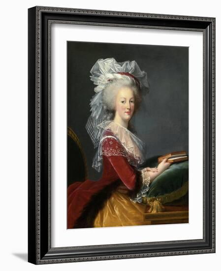 Portraits of Marie Antoinette of Lorraine Habsbourg (1755-1793), 1785 (Painting)-Elisabeth Louise Vigee-LeBrun-Framed Giclee Print
