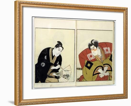 Portraits of Two Actors, 1803-Toyokuni-Framed Giclee Print