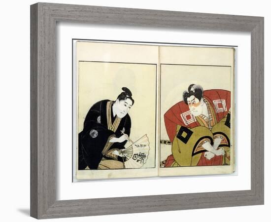 Portraits of Two Actors, 1803-Toyokuni-Framed Giclee Print