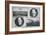 Portraits of Wilbur (Left) and Orville (Right) Wright and Pictures of Their Planes-null-Framed Art Print