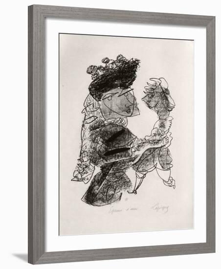 Portraits VIII : La femme et le pantin-Charles Lapicque-Framed Limited Edition