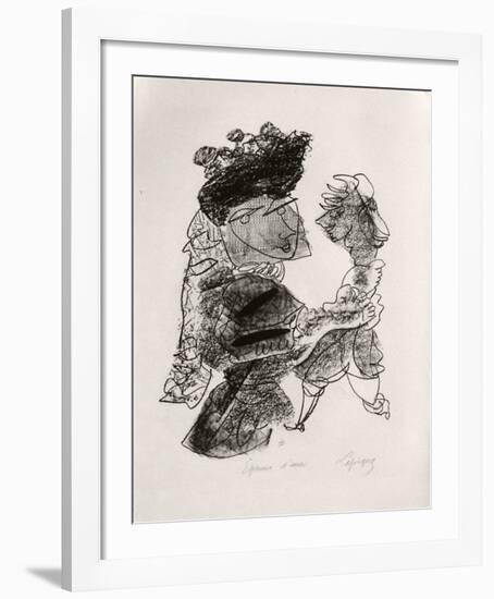 Portraits VIII : La femme et le pantin-Charles Lapicque-Framed Limited Edition