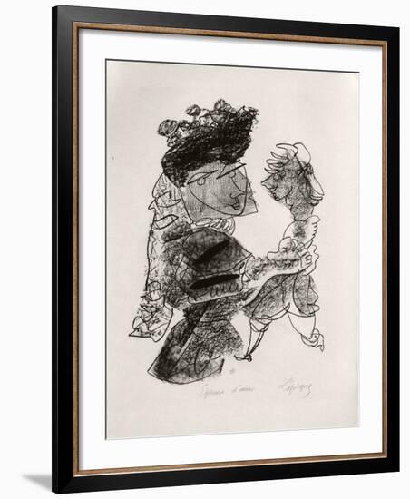 Portraits VIII : La femme et le pantin-Charles Lapicque-Framed Limited Edition