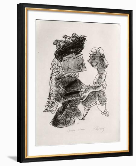 Portraits VIII : La femme et le pantin-Charles Lapicque-Framed Limited Edition