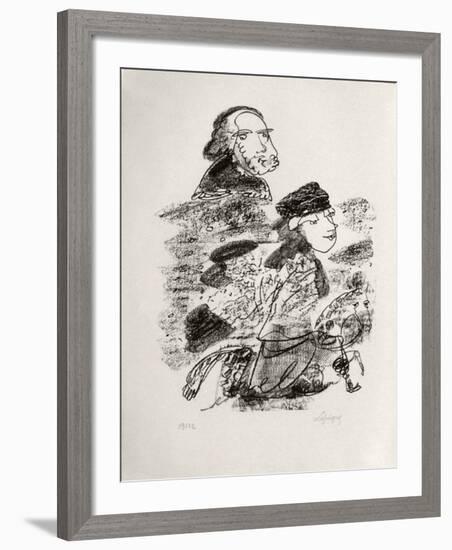 Portraits VIII : Vieille Russie-Charles Lapicque-Framed Limited Edition