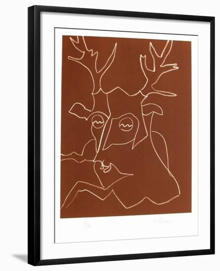 Portraits X : King Lear-Charles Lapicque-Framed Limited Edition