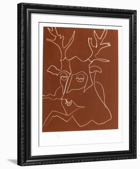 Portraits X : King Lear-Charles Lapicque-Framed Limited Edition