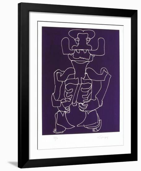 Portraits X : Vieux Capitaine-Charles Lapicque-Framed Limited Edition