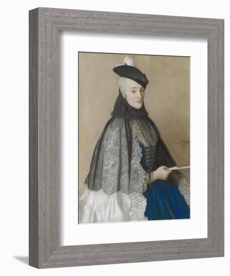 Portret Van Mme Boere, Jean-Etienne Liotard.-Jean-Etienne Liotard-Framed Premium Giclee Print