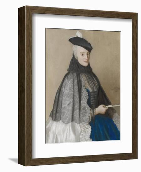 Portret Van Mme Boere, Jean-Etienne Liotard.-Jean-Etienne Liotard-Framed Premium Giclee Print