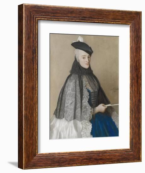 Portret Van Mme Boere, Jean-Etienne Liotard.-Jean-Etienne Liotard-Framed Premium Giclee Print