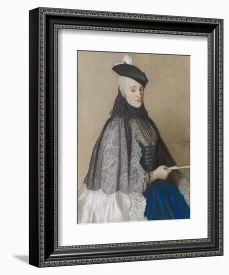 Portret Van Mme Boere, Jean-Etienne Liotard.-Jean-Etienne Liotard-Framed Premium Giclee Print