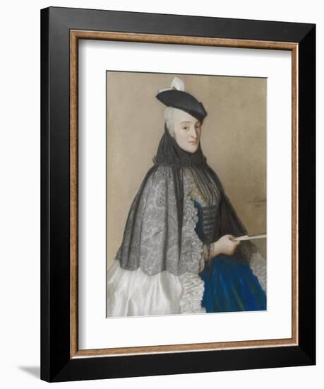 Portret Van Mme Boere, Jean-Etienne Liotard.-Jean-Etienne Liotard-Framed Art Print