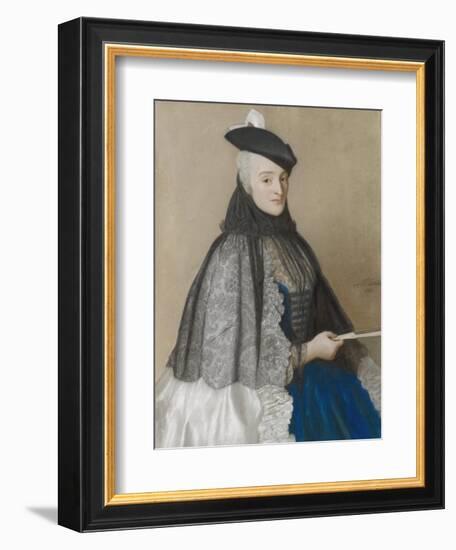 Portret Van Mme Boere, Jean-Etienne Liotard.-Jean-Etienne Liotard-Framed Art Print