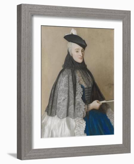 Portret Van Mme Boere, Jean-Etienne Liotard.-Jean-Etienne Liotard-Framed Art Print