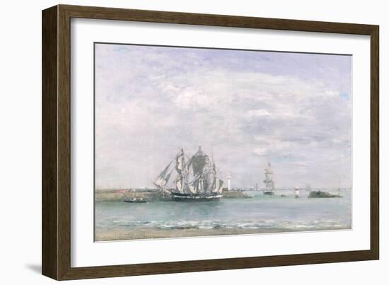 Portrieux (Oil on Canvas)-Eugene Louis Boudin-Framed Giclee Print