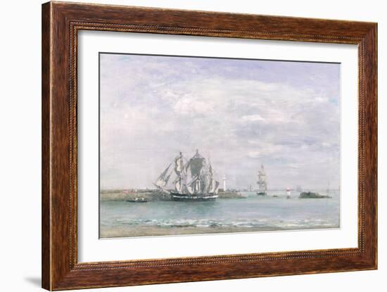 Portrieux (Oil on Canvas)-Eugene Louis Boudin-Framed Giclee Print