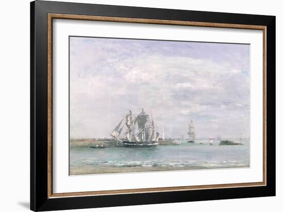 Portrieux (Oil on Canvas)-Eugene Louis Boudin-Framed Giclee Print