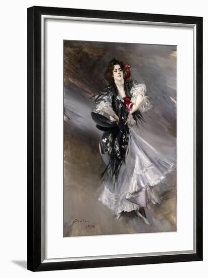 Portrit of Anita De La Feria, the Spanish Dancer, 1900-Giovanni Boldini-Framed Giclee Print