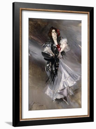 Portrit of Anita De La Feria, the Spanish Dancer, 1900-Giovanni Boldini-Framed Giclee Print