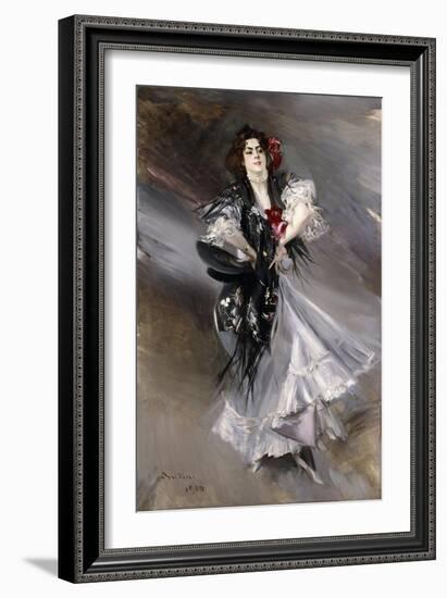 Portrit of Anita De La Feria, the Spanish Dancer, 1900-Giovanni Boldini-Framed Giclee Print